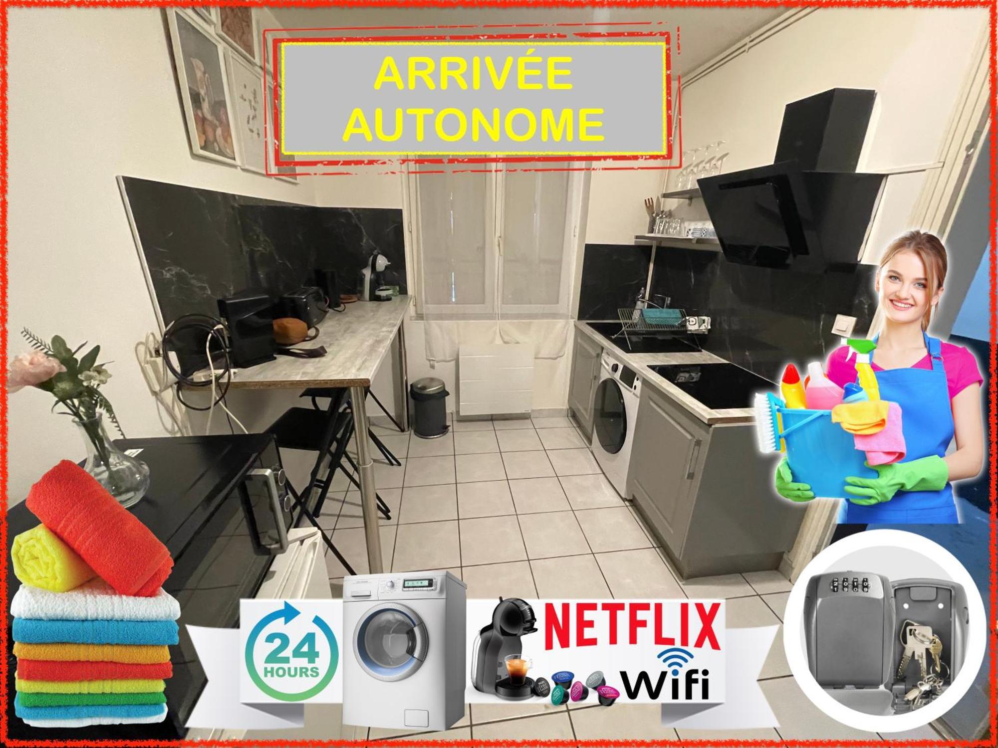 023 Chic & Cosy F1 23M2 Hypercentre Wifi Smart Tv Netflix Apartment Saint-Etienne  Bagian luar foto